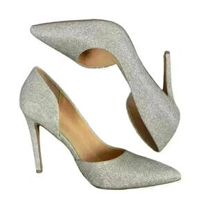 NWT Sparkly high heel pumps pointy toe womens size us 8.5